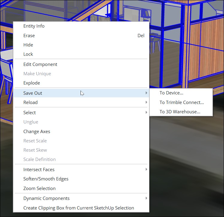 2025 save out drop down menu